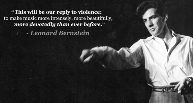 Leonard Bernstein quote on violence